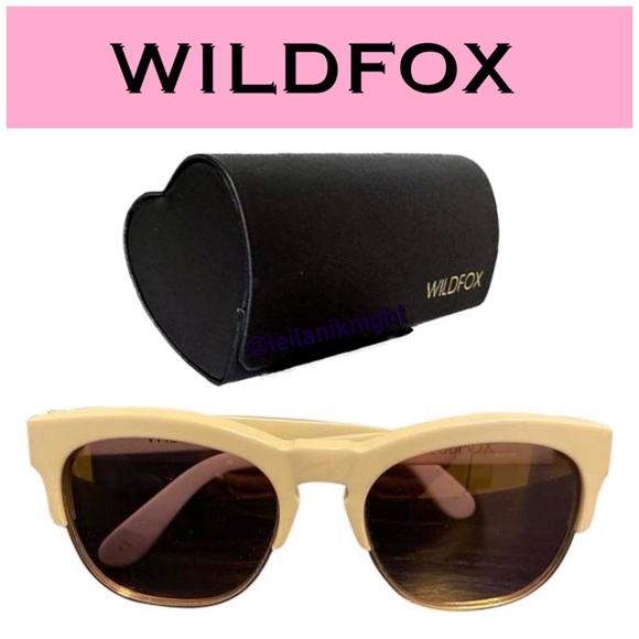 Wildfox Clubfox Ivory & Gold Sunglasses w/ Case main image 6
